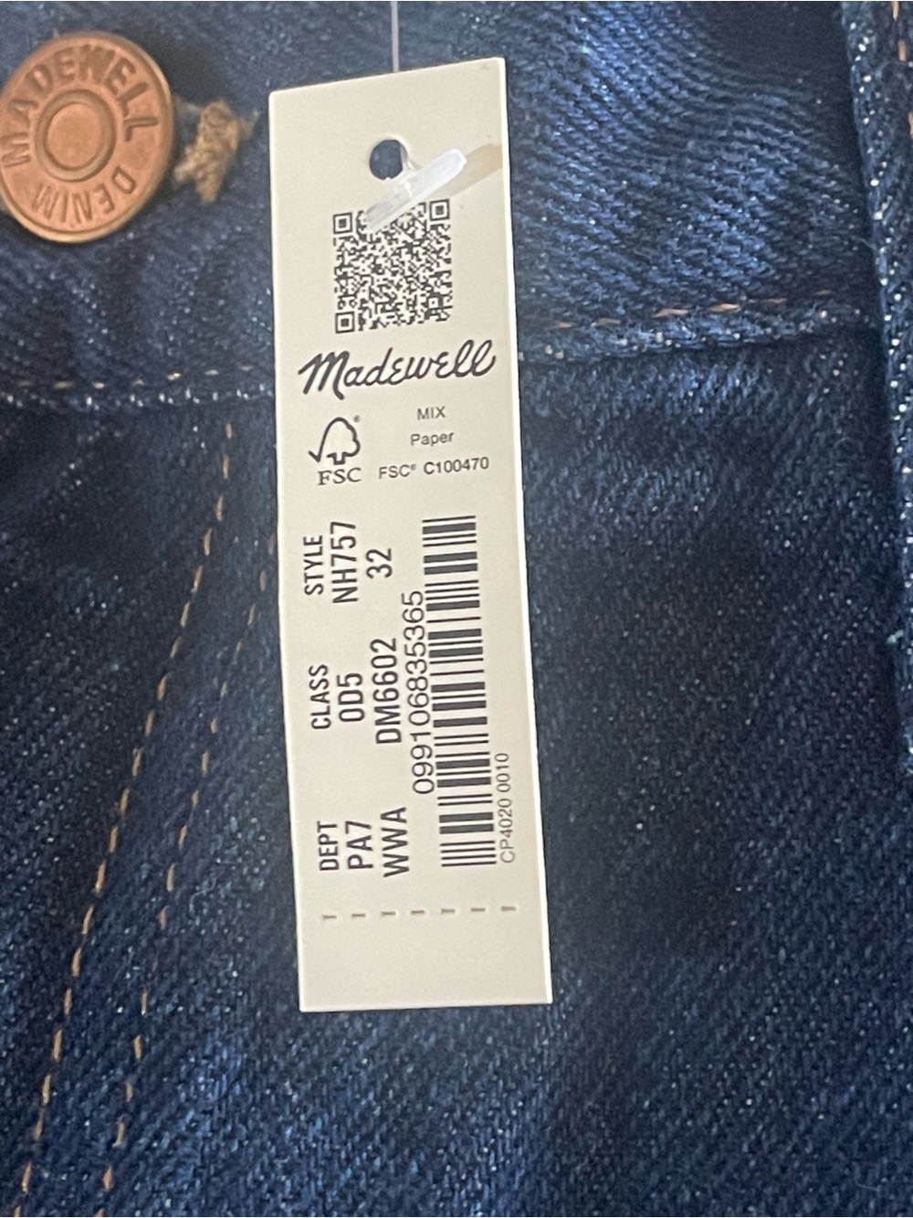 Madewell Woman's Baggy Dark Indigo Jeans - Picture 9 of 10